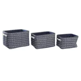 Juego de Cestas DKD Home Decor 38 x 28 x 25 cm Poliéster de DKD Home Decor, Cajas - Ref: S3028884, Precio: 25,70 €, Descuento: %