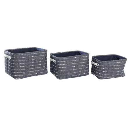 Basket set DKD Home Decor 38 x 28 x 25 cm Polyester by DKD Home Decor, Boxes - Ref: S3028884, Price: 25,70 €, Discount: %