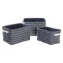 Basket set DKD Home Decor 38 x 28 x 25 cm Polyester by DKD Home Decor, Boxes - Ref: S3028884, Price: 25,70 €, Discount: %