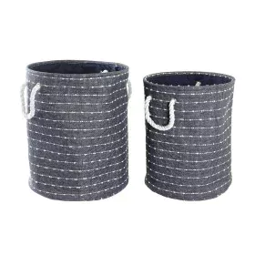 Set de basket DKD Home Decor Polyester (38 x 38 x 47 cm) de DKD Home Decor, Boîtes - Réf : S3028885, Prix : 39,17 €, Remise : %