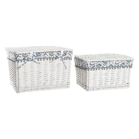 Juego de Cestas DKD Home Decor Poliéster Mimbre (45 x 35 x 30 cm) de DKD Home Decor, Cajas - Ref: S3028898, Precio: 63,96 €, ...