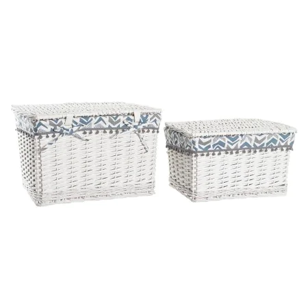 Basket set DKD Home Decor Polyester wicker (45 x 35 x 30 cm) by DKD Home Decor, Boxes - Ref: S3028898, Price: 63,96 €, Discou...