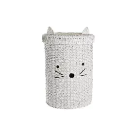 Cesto para la Ropa Sucia DKD Home Decor 42 x 42 x 63 cm Blanco Infantil Gato de DKD Home Decor, Cestos para la colada - Ref: ...