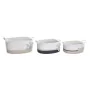 Set di Cestini DKD Home Decor Bianco Grigio Crema 60 x 31 x 25 cm (3 Pezzi) di DKD Home Decor, Scatole decorative - Rif: S302...