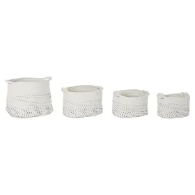 Basket set DKD Home Decor White Black Boho 36 x 36 x 33 cm (4 Pieces) by DKD Home Decor, Boxes - Ref: S3028928, Price: 56,92 ...