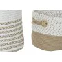 Korb-Set DKD Home Decor Weiß Baumwolle Jute (45 x 45 x 54 cm) (6 Stücke) von DKD Home Decor, Boxen & Kästen - Ref: S3028929, ...