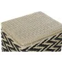 Cesto da Roupa DKD Home Decor Natural Preto Poliéster Colonial Fibra (43 x 32 x 50,5 cm) de DKD Home Decor, Cestos para forno...