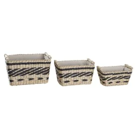 Basket set DKD Home Decor Polyester Colonial Fibre (38 x 26 x 24 cm) by DKD Home Decor, Boxes - Ref: S3028972, Price: 54,57 €...