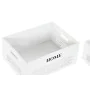 Lot de paniers DKD Home Decor Blanc Noir Beige Bois MDF 40 x 30 x 56 cm (5 Pièces) (5 Unités) de DKD Home Decor, Boîtes - Réf...