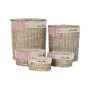 Lot de paniers DKD Home Decor Rouge Beige Naturel osier Cottage 51 x 37 x 56 cm (5 Pièces) (5 Unités) de DKD Home Decor, Boît...