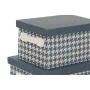 Jeu de Caisses de Rangement Empilables DKD Home Decor Gris Bleu Jaune 40 x 30 x 20 cm de DKD Home Decor, Boîtes et coffres de...