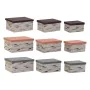 Set de Cajas Organizadoras Apilables DKD Home Decor Marrón Gris Naranja 40 x 30 x 20 cm de DKD Home Decor, Cajas y arcones de...