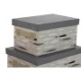 Set de Cajas Organizadoras Apilables DKD Home Decor Marrón Gris Naranja 40 x 30 x 20 cm de DKD Home Decor, Cajas y arcones de...