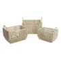 Set de basket DKD Home Decor Métal Fibre naturelle (40 x 30 x 25 cm) de DKD Home Decor, Boîtes - Réf : S3029035, Prix : 34,32...