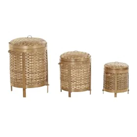 Set di Cestini DKD Home Decor Naturale 31 x 31 x 44 cm Bambù Boho di DKD Home Decor, Scatole decorative - Rif: S3029043, Prez...