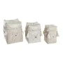 Set de basket DKD Home Decor Blanc Bambou Coquillages (24 x 24 x 30 cm) (3 Pièces) de DKD Home Decor, Boîtes - Réf : S3029045...