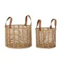 Conjunto de Cestas DKD Home Decor 32 x 32 x 26 cm Metal Corda 32 x 32 x 39 cm Boho de DKD Home Decor, Caixas - Ref: S3029056,...