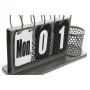 Calendário de Mesa DKD Home Decor 26 x 8 x 18 cm Preto Metal Cinzento claro de DKD Home Decor, Calendários de secretária - Re...