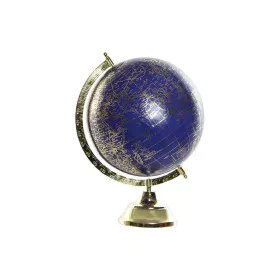 Globe DKD Home Decor Blue Golden Metal 27 x 25 x 36 cm by DKD Home Decor, Geography - Ref: S3029115, Price: 31,22 €, Discount: %