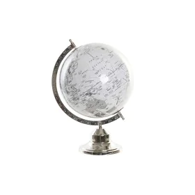 Globo Terrestre DKD Home Decor Branco Cinzento Prateado PVC Alumínio 27 x 25 x 38 cm de DKD Home Decor, Geografia - Ref: S302...