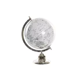 Globe terrestre DKD Home Decor Blanc Gris Argenté PVC Aluminium 27 x 25 x 38 cm de DKD Home Decor, Géographie - Réf : S302918...