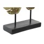 Figura Decorativa DKD Home Decor 25,5 x 6 x 34 cm Preto Dourado Tropical Folha de planta de DKD Home Decor, Adornos - Ref: S3...