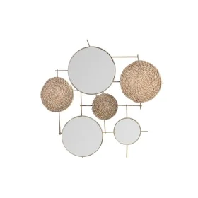 Decoração de Parede DKD Home Decor Espelho Natural Metal Castanho Cobre Fibra (72 x 3,5 x 74 cm) de DKD Home Decor, Adornos -...