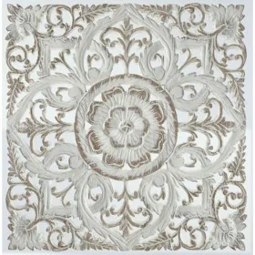 Decoração de Parede DKD Home Decor Branco Mandala Madeira MDF (60 x 2 x 60 cm) de DKD Home Decor, Adornos - Ref: S3029478, Pr...