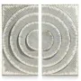 Décoration murale DKD Home Decor 2 Pièces Argenté Gris Moderne Cercles Bois MDF (90 x 2 x 90 cm) de DKD Home Decor, Objets de...