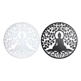 Decorazione da Parete DKD Home Decor Bianco Nero Buddha Orientale 100 x 1 x 100 cm (2 Unità) di DKD Home Decor, Soprammobili ...