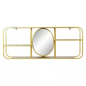 Wall mirror DKD Home Decor Mirror Golden Metal Wood Brown (100 x 18 x 40 cm) by DKD Home Decor, Wall-Mounted Mirrors - Ref: S...