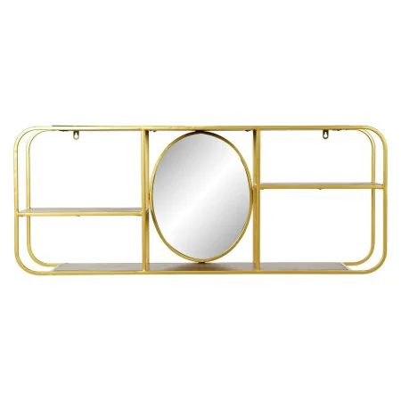 Espejo de pared DKD Home Decor Espejo Dorado Metal Madera Marrón (100 x 18 x 40 cm) de DKD Home Decor, Espejos de pared - Ref...