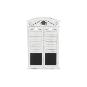 Wall mirror DKD Home Decor Mirror Black Wood Windows White (60 x 7 x 94 cm) by DKD Home Decor, Wall-Mounted Mirrors - Ref: S3...