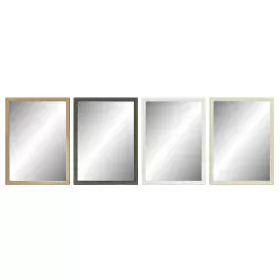 Wall mirror DKD Home Decor 56 x 2 x 76 cm Crystal Natural Grey Brown White polystyrene (4 Pieces) by DKD Home Decor, Wall-Mou...