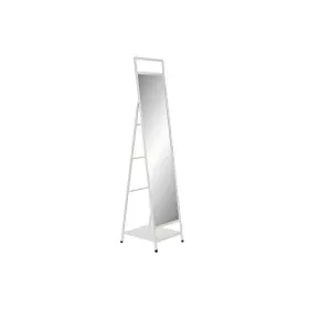 Free standing mirror DKD Home Decor White Metal Mirror Rectangular 30 x 40 cm 39 x 40 x 160 cm by DKD Home Decor, Floor Mirro...