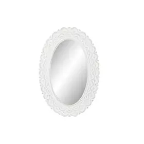 Miroir mural DKD Home Decor 58 x 2,5 x 86 cm Verre Blanc Indien Bois MDF Décapé de DKD Home Decor, Miroirs muraux - Réf : S30...