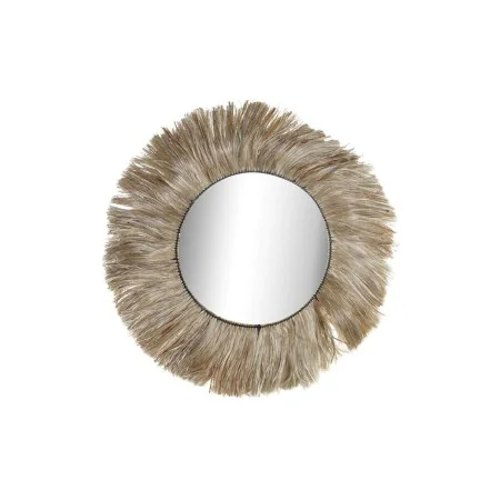 Wall mirror DKD Home Decor Crystal Natural Jute (64 x 3 x 64 cm) by DKD Home Decor, Wall-Mounted Mirrors - Ref: S3029634, Pri...