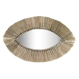 Wall mirror DKD Home Decor Crystal Natural Jute (54 x 3 x 34 cm) by DKD Home Decor, Wall-Mounted Mirrors - Ref: S3029638, Pri...