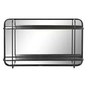 Espelho de parede DKD Home Decor Preto Metal (80 x 12 x 50 cm) de DKD Home Decor, Espelhos de parede - Ref: S3029687, Preço: ...