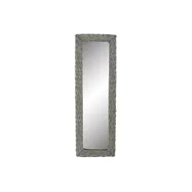 Wall mirror DKD Home Decor Mirror Grey wicker Cottage (43 x 4 x 133 cm) (43 x 4 x 132 cm) by DKD Home Decor, Wall-Mounted Mir...