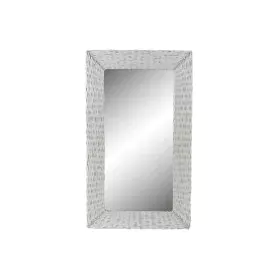 Espejo de pared DKD Home Decor Cristal MDF Blanco Mimbre Cottage (87 x 147 x 4 cm) (87 x 4 x 147 cm) de DKD Home Decor, Espej...