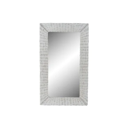 Wall mirror DKD Home Decor Crystal MDF White wicker Cottage (87 x 147 x 4 cm) (87 x 4 x 147 cm) by DKD Home Decor, Wall-Mount...