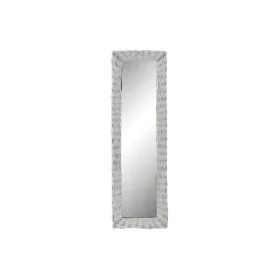 Espejo de pared DKD Home Decor Cristal MDF Blanco Mimbre Cottage (43 x 133 x 4 cm) (43 x 4 x 132,5 cm) de DKD Home Decor, Esp...