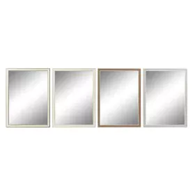 Wall mirror DKD Home Decor 56 x 2 x 76 cm Crystal Grey Brown White polystyrene (4 Pieces) by DKD Home Decor, Wall-Mounted Mir...