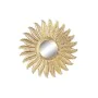 Espelho de parede DKD Home Decor Cristal Plumas Dourado Madeira de mangueira Decapé (90 x 3 x 90 cm) de DKD Home Decor, Espel...