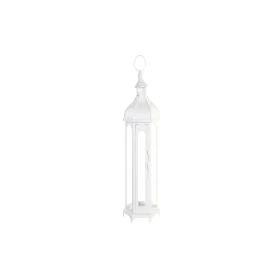 Lantaarn DKD Home Decor Cristal Metal Branco (20 x 17 x 55 cm) de DKD Home Decor, Candelabros e suportes para velas - Ref: S3...