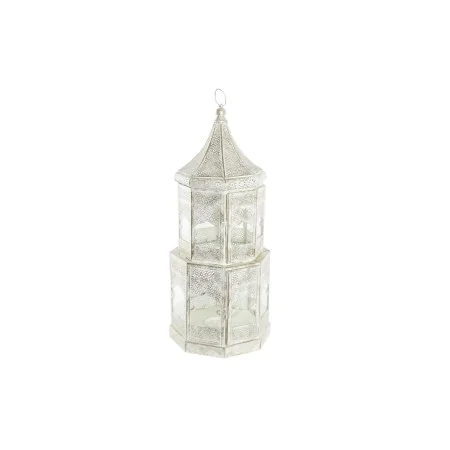 Farol DKD Home Decor 2 Unidades Blanco Dorado Metal Cristal Árabe Acabado envejecido 30 x 30 x 71 cm (2 Unidades) de DKD Home...