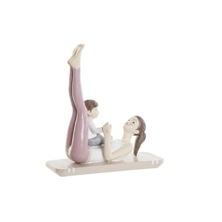 Decorative Figure DKD Home Decor Pink Yoga Scandi 15,5 x 6,5 x 17 cm by DKD Home Decor, Ornaments - Ref: S3029835, Price: 12,...