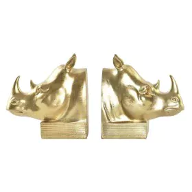 Bogstøtte DKD Home Decor Nashorn Gold Harz Kolonial 15 x 7,5 x 14,5 cm von DKD Home Decor, Buchstützen - Ref: S3029867, Preis...