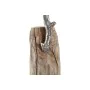 Figura Decorativa DKD Home Decor Tronco Prateado Árvore Castanho Alumínio Colonial Madeira de mangueira (26 x 11 x 51 cm) de ...